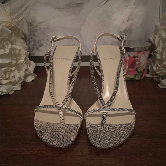 AUTHENTIC Vera Wang Snakeskin Slings - Picture 1 of 4